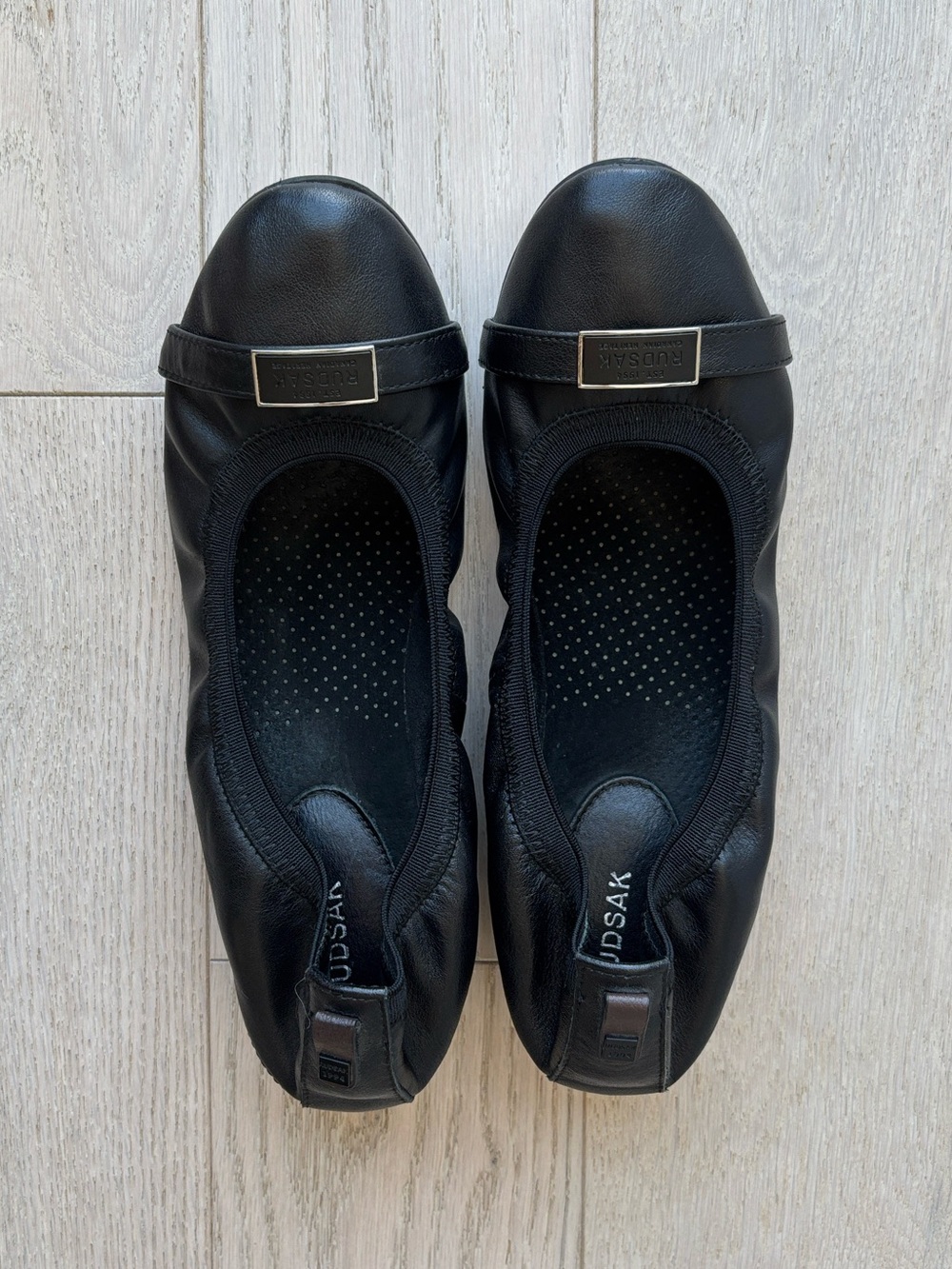 RUDSAK scrunched ballerinas with hidden wedge - size 38